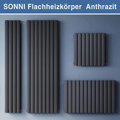 Design Heizkörper Flachheizkörper Wandheizkörper Vertikal/Horizontal Anthrazit - Bild 1 von 4