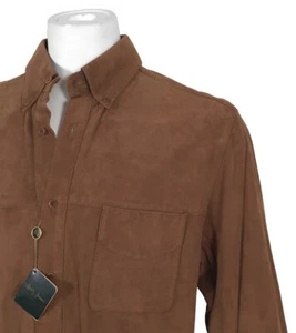 NEW $895 Bobby Jones Water Resistant Shirt Jacket!  Black or Brown  Soft Suede - Picture 1 of 7