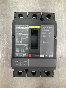 SQUARE D HJL36125 POWERPACT CIRCUIT BREAKER 125 A 3P 600V SHUNT TRIP 120V - Picture 1 of 7