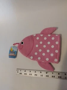 Pink Polkadot Fish Bath Puppet, NEW with tags - Picture 1 of 4