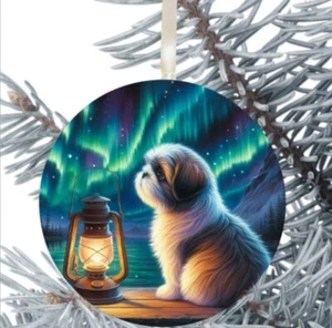 Shih Tzu Hanging Bauble Gift Present Decoration Christmas - Picture 1 of 1