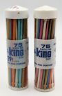 Vintage King Size Plastic Hors D'oeuvres Appetizer Picks, Multicolored Retro