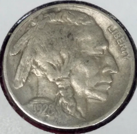 1928-S  BUFFALO NICKEL in XF+ Condition Cover