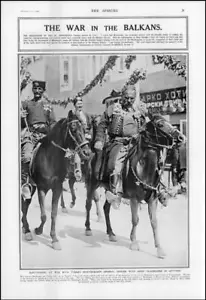 1912 BALKANS WAR Montenegro General Officer Army Flagbearer Cettinje (293) - Picture 1 of 1