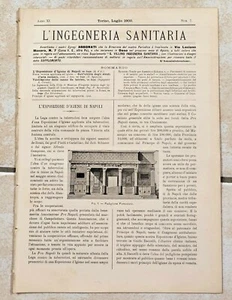1900 L'INGEGNERIA SANITARIA FOGNATURA MESSINA IGIENE NAPOLI TUBERCOLOSI - Imagen 1 de 1