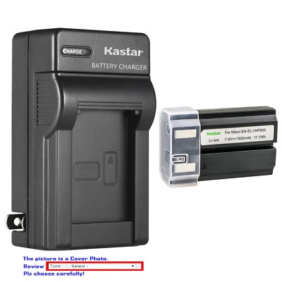 Cargador de viaje a batería Kastar para cámara Nikon EN-EL1 MH-53 y Nikon Coolpix 4800 Foto 1 de 4