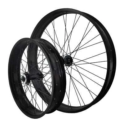 Mountain Bike Fat Tire Wheels 20/26in 36Holes Snow Bike Wheelset Disc Brake - Image 1 of 4