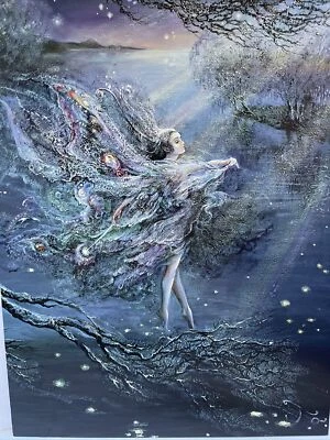 Josephine Wall Inspiration Fairy Greeting Card where Moonbeams Fall 8.5 by 11 Co - Image 1 of 4