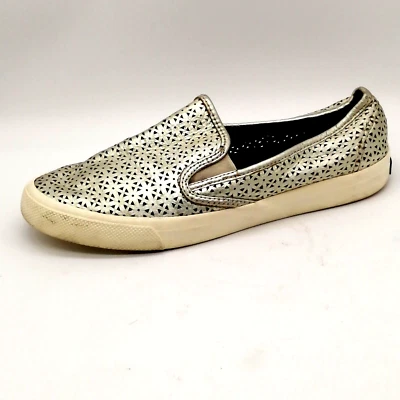 Женские кроссовки Sperry золотистые перфорированные мокасины без застежек боковые эластичные вставки 9 - Изображение 1 из 4