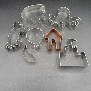 Set Of 7 Misc. Metal Cookie Cutters Including 1 Cooper by Bow Wows & Meows - Picture 1 of 8