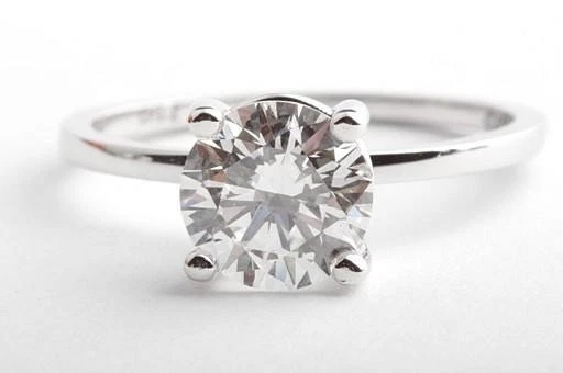 Solitaire Diamond Ring 1,55ct Hrd Expert Opinion 750 18K White Gold Size 53 - Imagem 1 de 1