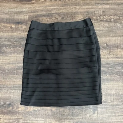 White House Black Market Women’s 6 Satin  Tiered Skirt - Image 1 of 4