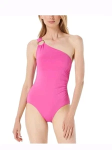 Michael Kors verzierter One-Shoulder Bügel Einteiler Badeanzug Gr. 4 Neu mit Etikett - Bild 1 von 10