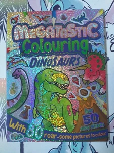 MEGATASTIC COLOURING DINOSAURS WITH 50 SHINEY STICKERS - Picture 1 of 2