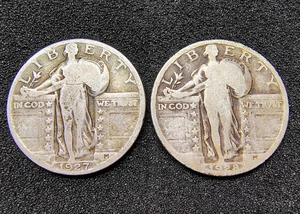 1927-1928 Standing Liberty Quarters 25C- 90% Silver - G-VG Cond. - Philadelphia - Picture 1 of 18