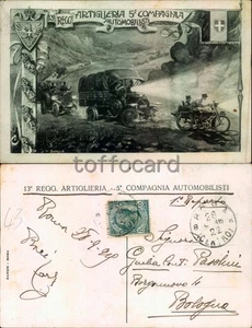 ARTIGLIERIA-13� REGGIMENTO-5� COMPAGNIA AUTOMOBILISTI-TRASPORTI-C98-145 - Picture 1 of 1