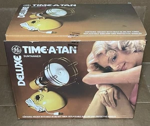 VINTAGE General Electric Deluxe Time-A-Tan Sun Tanner Lamp GE RSK6A works! - Picture 1 of 3