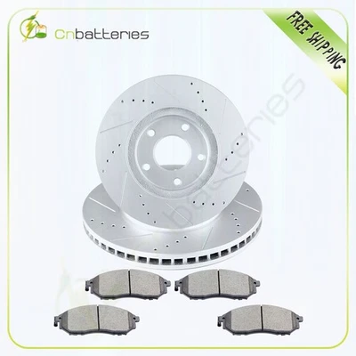 Rotores de freno delanteros y pastillas de cerámica para Infiniti M45 Q45 2002-2006 Foto 1 de 4