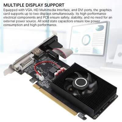Graphics Card 1GB DDR3 128bit PCI Express 2.0 X 16 DVI VGA HD Multimedia In Part - Image 1 of 4