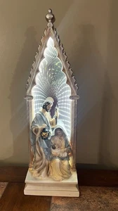 Presepe Sacra Famiglia 23" con Ekkolight Acrilico e Resina Decorazione Natalizia - Foto 1 di 3