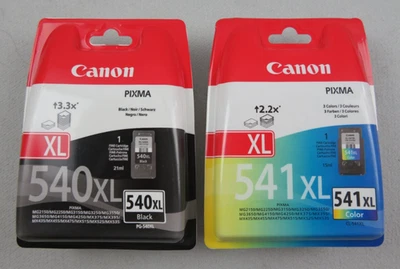 2 Canon PG-540XL CL-541XL MG2150,MG2250,MG3150,MG3250,MG3255,MG3550 - Bild 1 von 2