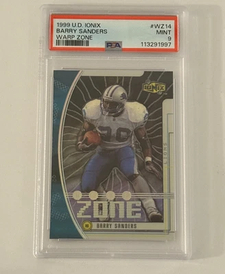 1999 UD Ionix Barry Sanders Warp Zone 1:1620 Packs PSA 9 - Pop 7 rare SSP Lions - Image 1 of 2