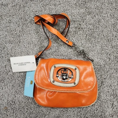 Bandolera Kathy Van Zeeland Cultura Pop Mini Solapa Naranja Patente Cadena Correa Nueva con Etiquetas Foto 1 de 4