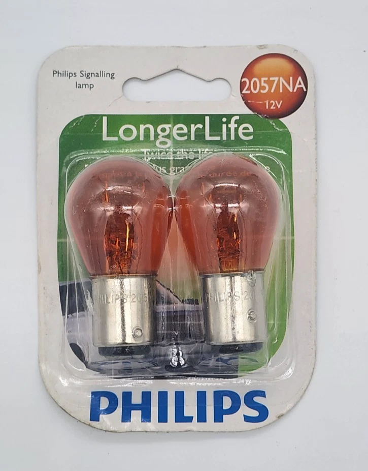 Philips 2057NALLB2 Bombilla de luz de señal de giro ámbar de larga duración 2057 - PACK DE 2 Foto 1 de 3