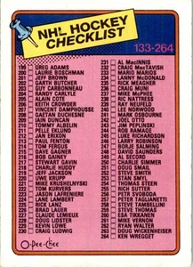 1988-89 O-Pee-Chee Checklist #198 - Picture 1 of 2
