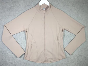 Victoria’s Secret VSX Elevate Jacket Womens Large (12) Thumbholes, Pockets - Tan - Picture 1 of 14