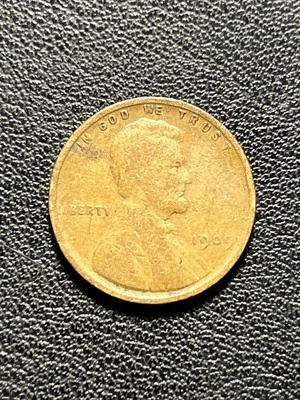 1909 P Lincoln Wheat Penny Cent "No VDB" Circulated - No Mint Mark Philadelphia - Image 1 of 2