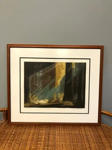 Susan E. Jameson Forest Glade Signed Artwork Mezzotint Framed Matted - W/ Papers - Picture 1 of 12