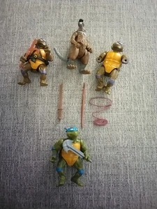 TMNT 1988 PLAYMATES FIGURES & ACCESSORIES DONATELLO LEONARDO SPLINTER - Picture 1 of 13