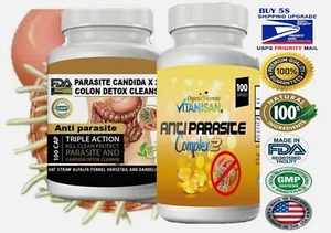 Intestinal Parasite Cleanse Detox Dietary Capsules Supports Digestion Free - Picture 1 of 10