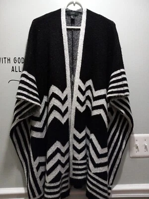 FOREVER 21 ENVOLTÓRIO DE MALHA/PONCHO FEMININO PLUS SIZE M CASUAL ROUPA EXTERNA/VESTUÁRIO DE INVERNO - Imagem 1 de 4