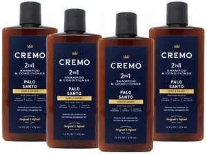 4 Pack - Cremo Palo Santo Barber Grade 2-n-1 Shampoo & Conditioner, 16 Oz - Picture 1 of 5