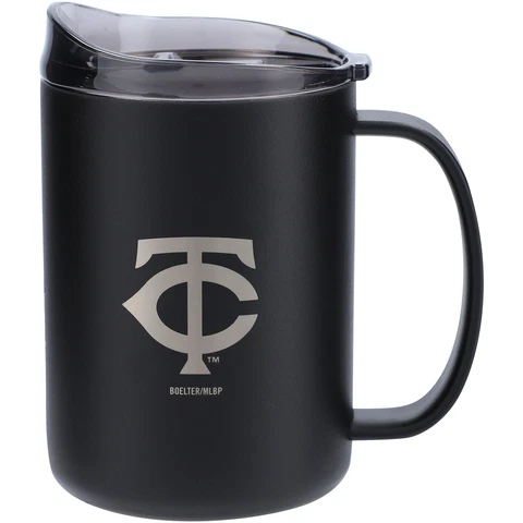Minnesota Twins 15oz. Powder Coated Mug  Insulated  %100 Stainless Steel  Hot&Co Cover