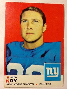 1968 Ernie Koy New York Giants Topps #131 NFL Football Card Gifford Tarkenton - Picture 1 of 2