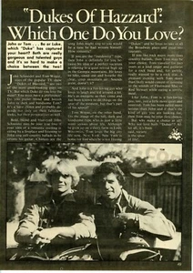 1979 Dukes of Hazzard Schneider Tom Wopat PRINT ARTICLE Fan Gift Idea (3574) - Picture 1 of 1