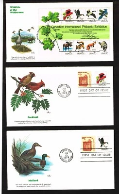 1757 1582    9 Fleetwood Covers FDC CAPEX  Wildlife  Animals Birds  GET4PAYFOR 3 - Image 1 of 4