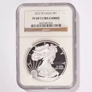 2012-W Silver American Eagle Dollar Proof NGC PF69 Ultra Cameo - Picture 1 of 2