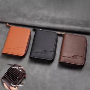Multi Slot Card Holder Vintage Wallet Women Men Business Bank Credit Card Bag - Picture 1 of 12