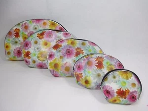 Borsa borsetta cambio toilette cosmetica modello crisantemo impilabile 5 pezzi - Foto 1 di 11