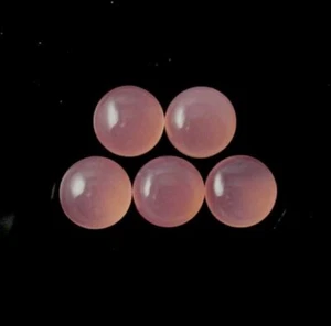 Pink Onyx Gemstone Round Shape Pink Onyx Cabochon 6 MM - Picture 1 of 4
