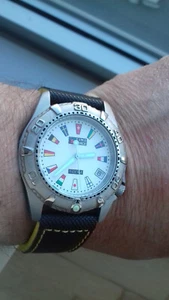 Time Force TF908808 Nautic Flags Vintage Collection Nos Watch Montre Uhr Fond - Picture 1 of 12