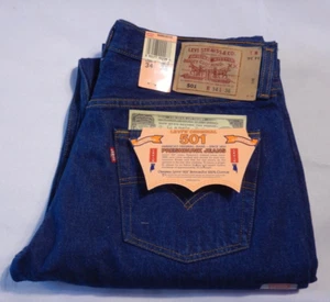 Vintage DEADSTOCK Preshrunk 90s Levi's 501 Jeans USA MADE 501-0115 Size 34 X 36 - Picture 1 of 15