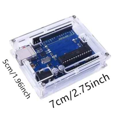 uno r3 acrylkoffer. Zarte transparente Acryl Shell Box für Arduino UNO R3 - Bild 1 von 2