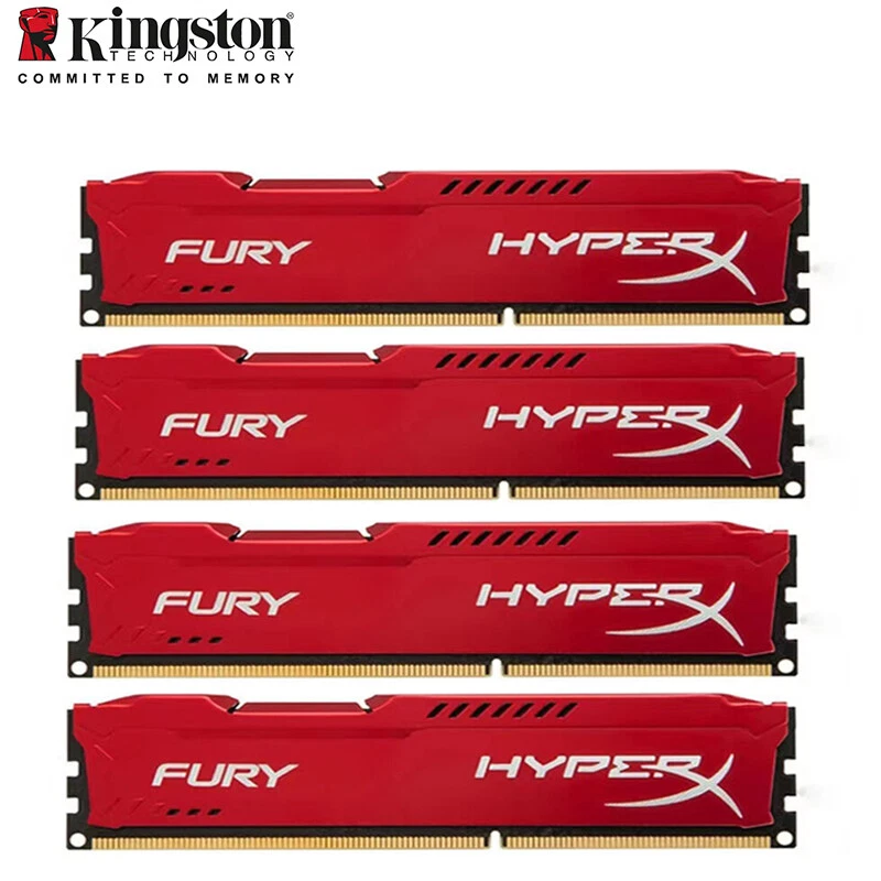 32GB (4 x 8GB) DDR3 1866 (PC3 14900) Gaming Memory HX318C10FB/8 for Desktop Red - Image 1 of 4