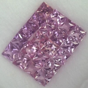 1.42CT LOVELY VVS 20PCS UNHEATED PRINCESS PINK SAPPHIRE NATURAL - Picture 1 of 3