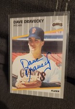Dave Dravecky Autograph Signed 1989 Fleer San Francisco Giants